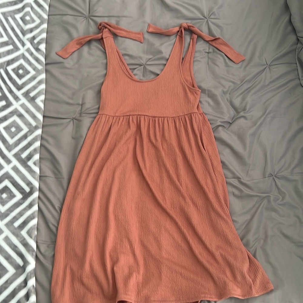 Wild Fable Terracotta Textured Dress